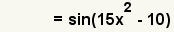 (g°f) (x)=sin (15x^2-10)