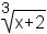 3 radical(x+2)