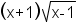 (x=1) radical(x-1)